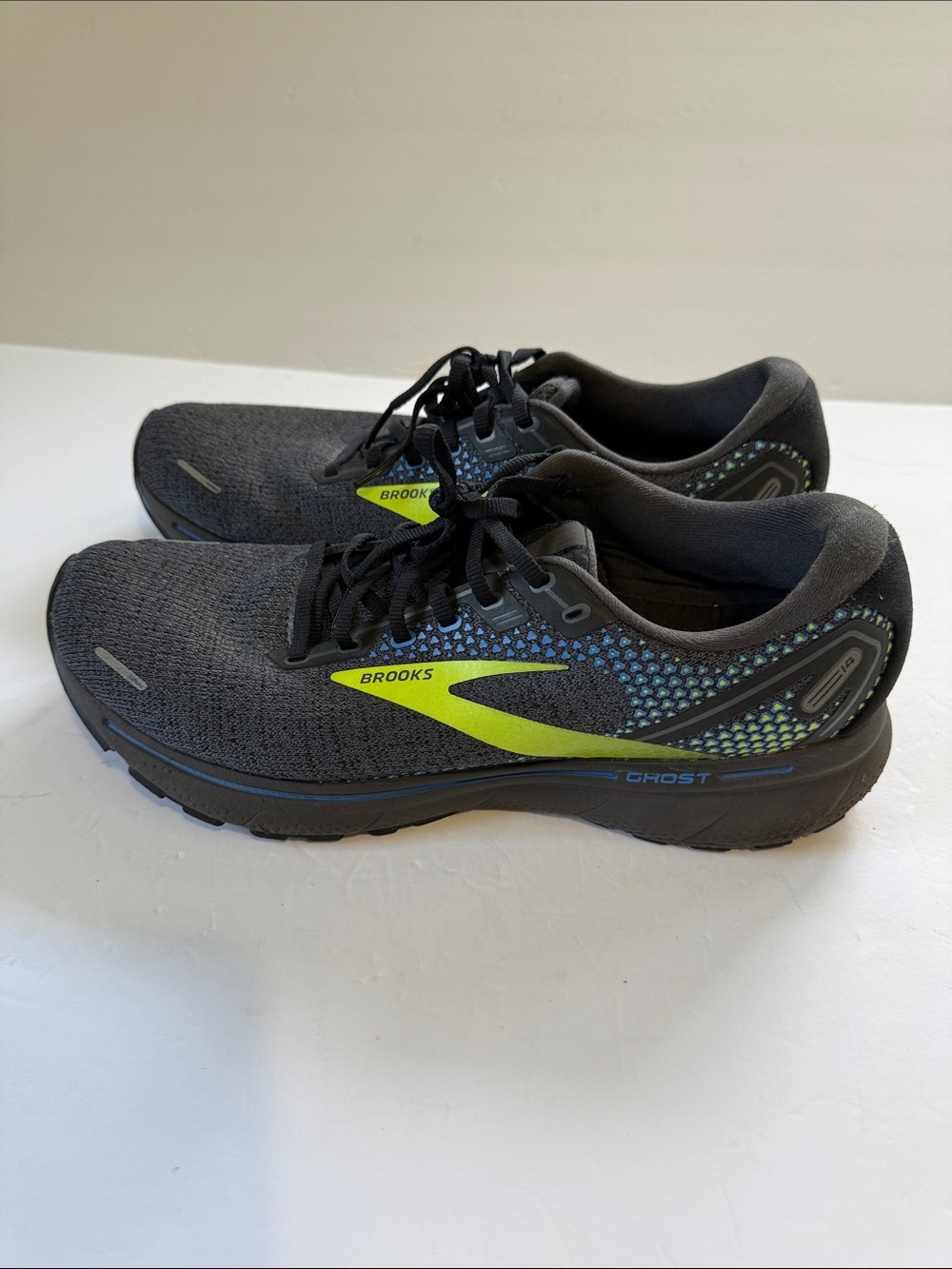 Brooks ghost 14 Men’s Running Shoes - Black with Lime Accents